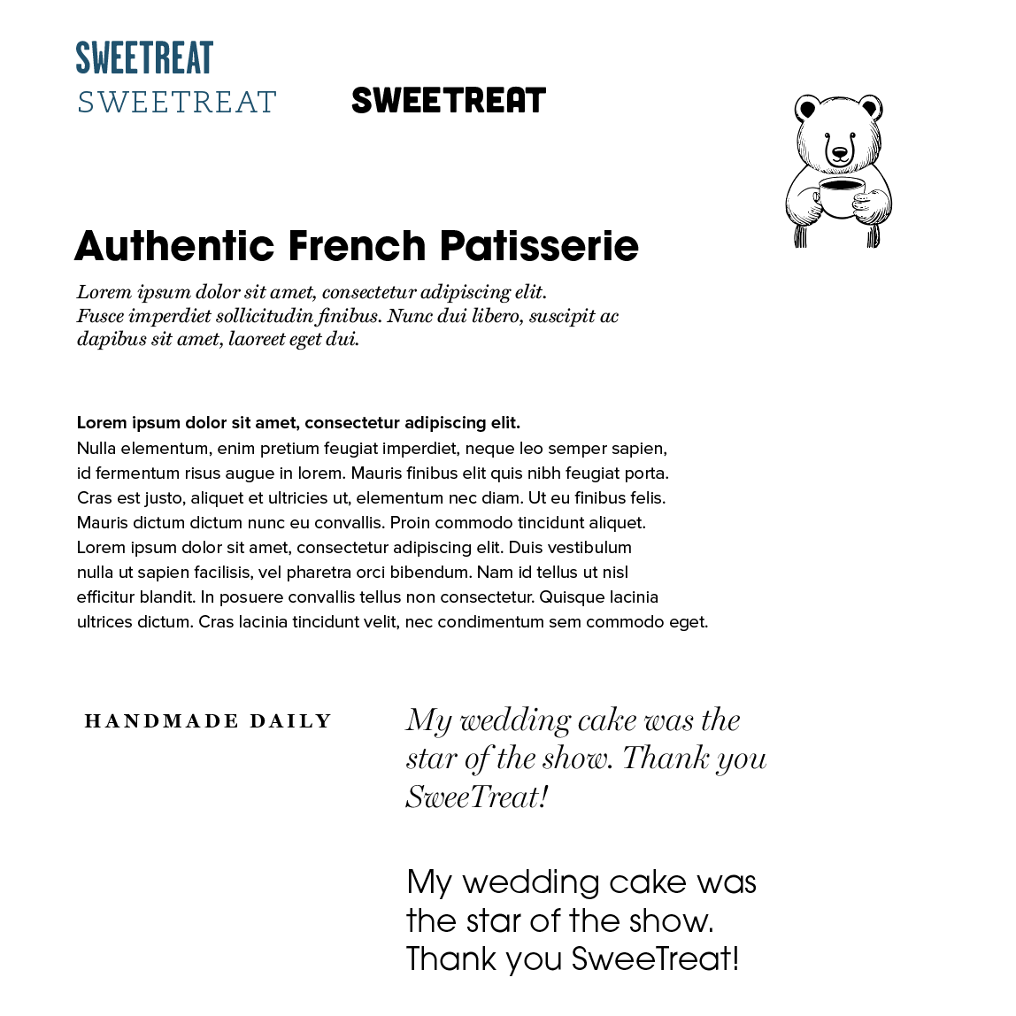 sweetreat sketch and typeface