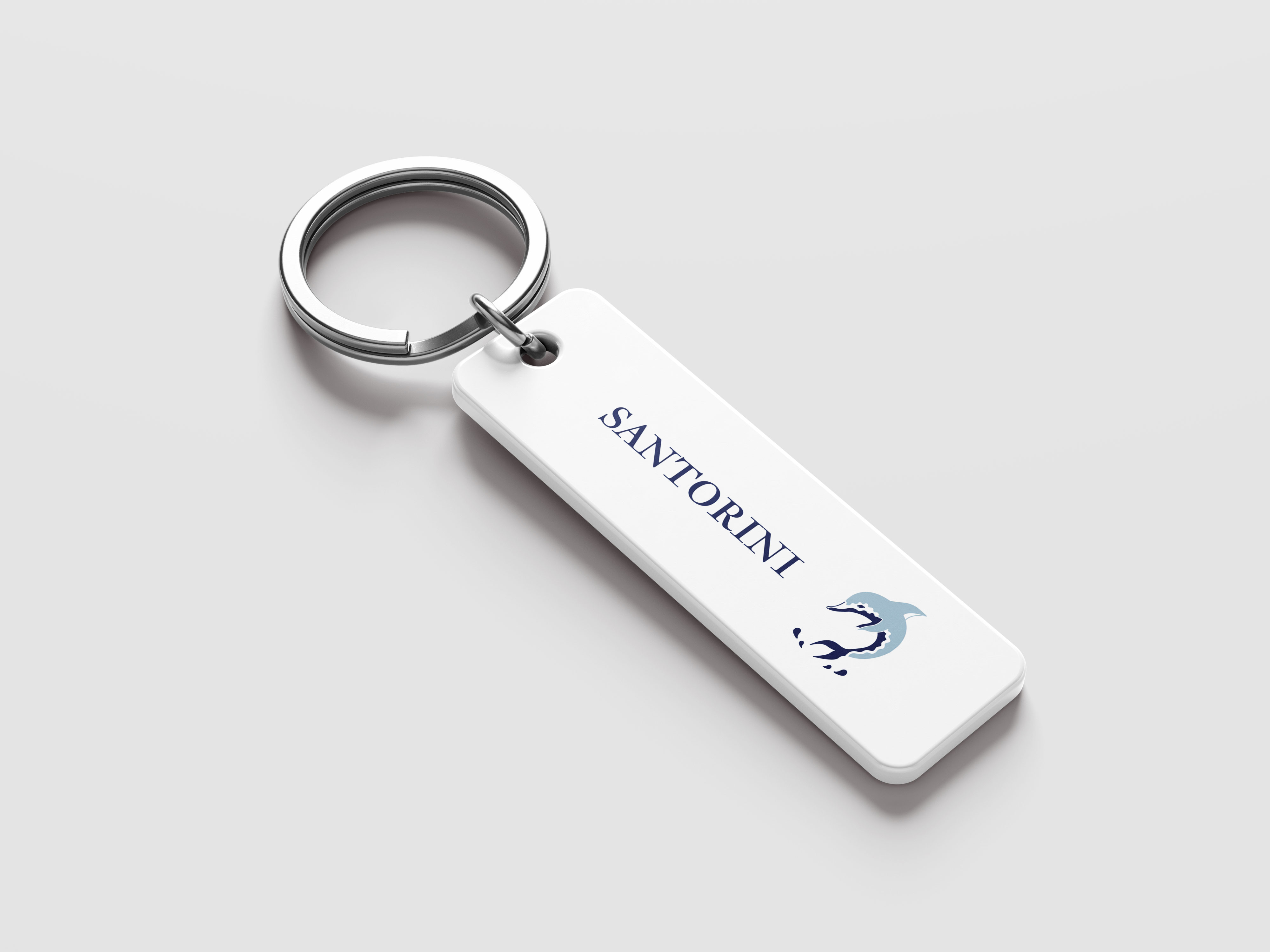 santorini keychain white